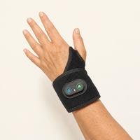 Wrap worn on a raised hand with control buttons visible