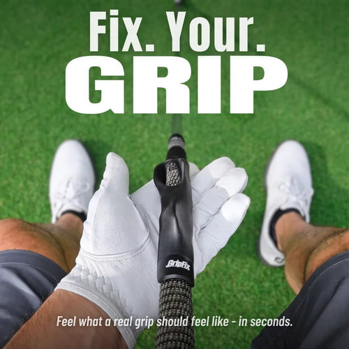 Wrist Bro Grip Trainer fitted to a golf club