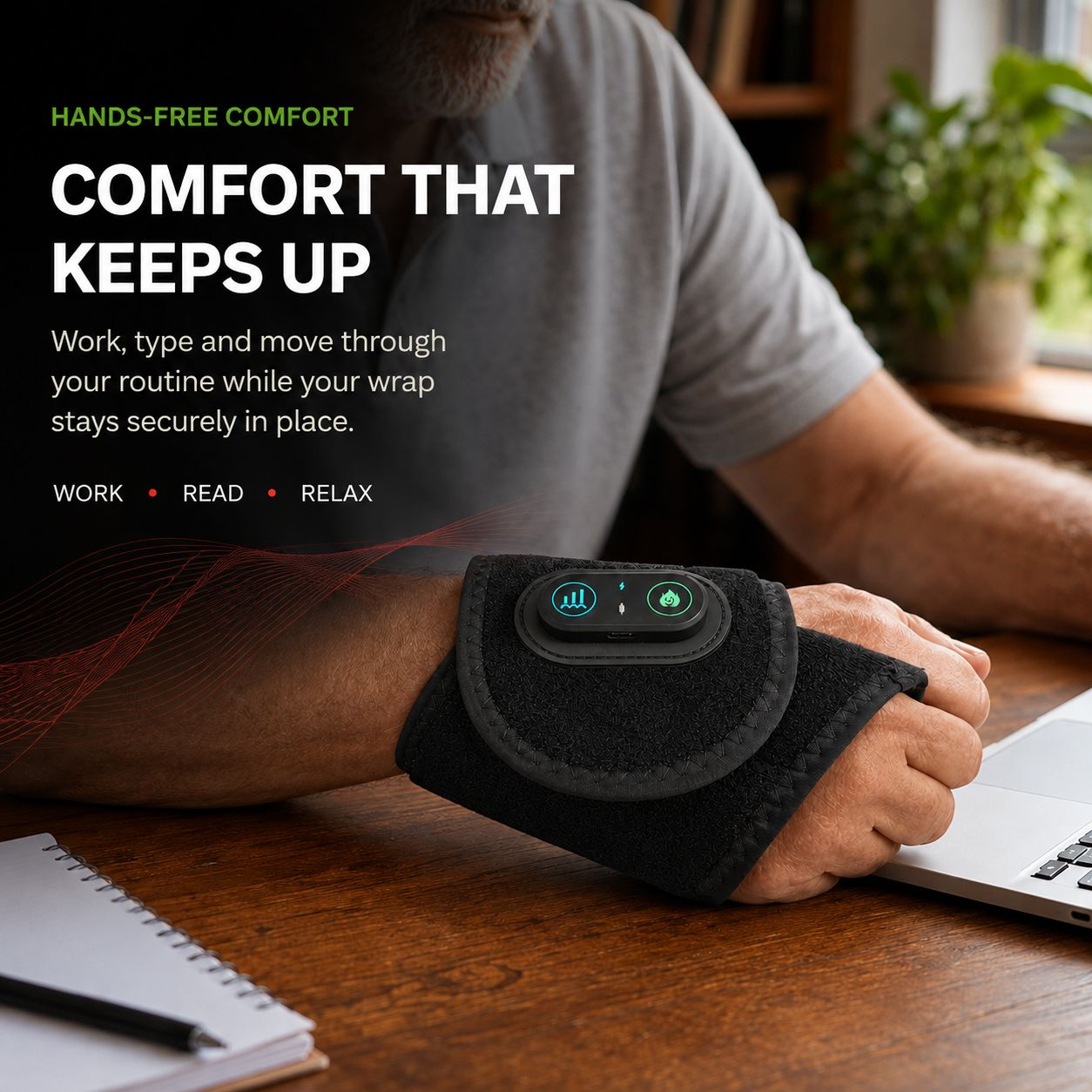 WristBro red light therapy wrist support