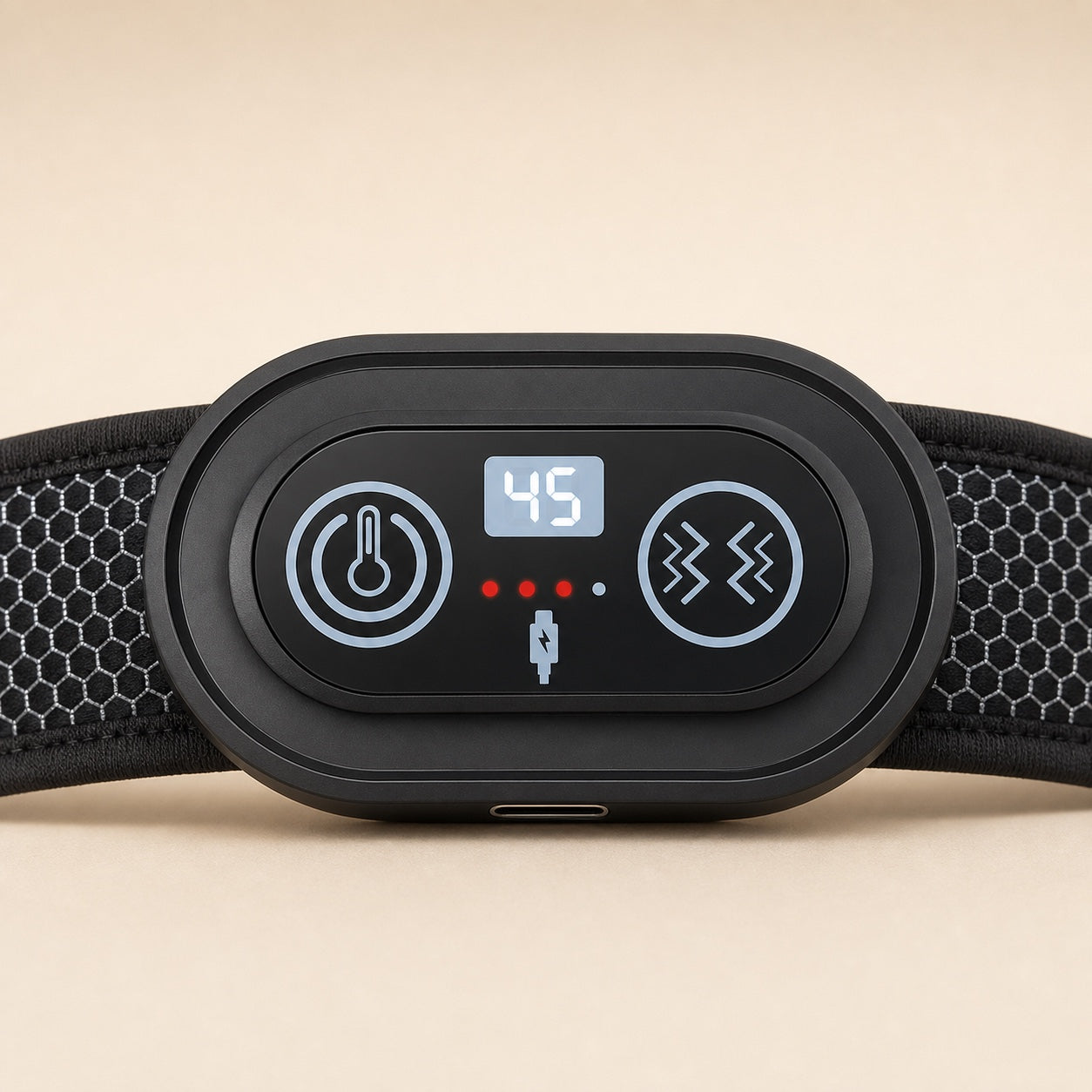 Wrist Bro controller showing heat and vibration controls